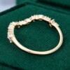 MollyJewelryUS Yellow Gold Moissanite Curved Stacking Wedding Band