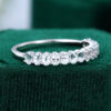 MollyjewelryUS Moissanite White Gold Wedding Band