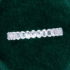 MollyjewelryUS Moissanite White Gold Wedding Band