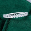 MollyjewelryUS Moissanite White Gold Wedding Band