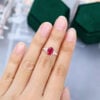 Oval cut Ruby Engagement ring Rose Gold