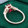 Oval cut Ruby Engagement ring Rose Gold