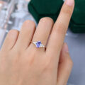 Vintage Yellow Gold Oval Tanzanite Engagement ring