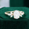 MollyJewelryUS Yellow Gold Oval Moissanite engagement ring-4