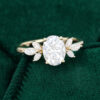 MollyJewelryUS Yellow Gold Oval Moissanite engagement ring-5