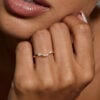 Curvilinear Moissanite Contoured Wedding Band (2)