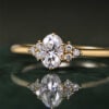 Half Carat Oval Moissanite Cluster Promise Ring Dainty Engagement Ring (1)