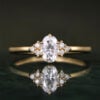 Half Carat Oval Moissanite Cluster Promise Ring Dainty Engagement Ring (2)