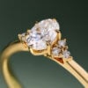Half Carat Oval Moissanite Cluster Promise Ring Dainty Engagement Ring (3)