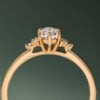 Half Carat Oval Moissanite Cluster Promise Ring Dainty Engagement Ring (6)