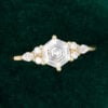 Hexagon Cut Moissanite Ring