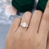 Yellow Gold Oval Moissanite Engagement Ring