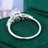 Round Cut Moissanite Engagement Ring White Gold with Gradient Side Stones (7)