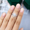 White Gold Oval Moissanite Engagement ring Set