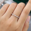White Gold Marquise Cut Pear Shaped Moissanite Eternity Rings
