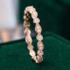 Rose Gold Unique Full Eternity Wedding Band