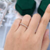 Rose Gold Unique Moissanite Wedding Band