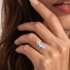 Marquise Cut Moissanite Engagement Ring Set 3PCS Statement Bridal Ring Set (3)
