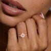 1 Carat Pear Cut Moissanite Infinity Pavé Engagement Ring (2)