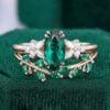 Marquise-Cut-Emerald-Bridal-Wedding-Ring-Set-2PCS-Art-Deco-Engagement-Ring-Set-1-1