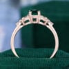 Marquise Cut Emerald & Diamond Blossom Cluster Engagement Ring For Women (7)