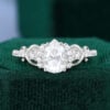 Pear Cut Moissanite Infinity Pavé Engagement Ring (3)