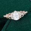 Pear Cut Moissanite Infinity Pavé Engagement Ring (5)
