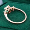 Pear Shaped Emerald & Diamond Engagement Ring with Blossom Cluster Accents (4)