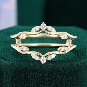 Snowdrift | Moissanite Curved Wedding Band Enhancer Band