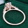 1.5 Carat Oval Cut Moissanite Promise Ring Cathedral Setting Engagement Ring In Rose Gold