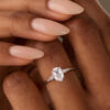 Pear Shaped Moissanite Engagement Ring Vintage Rose Gold