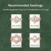 recommended stacking for D0604PE6 RG MOISSANITE