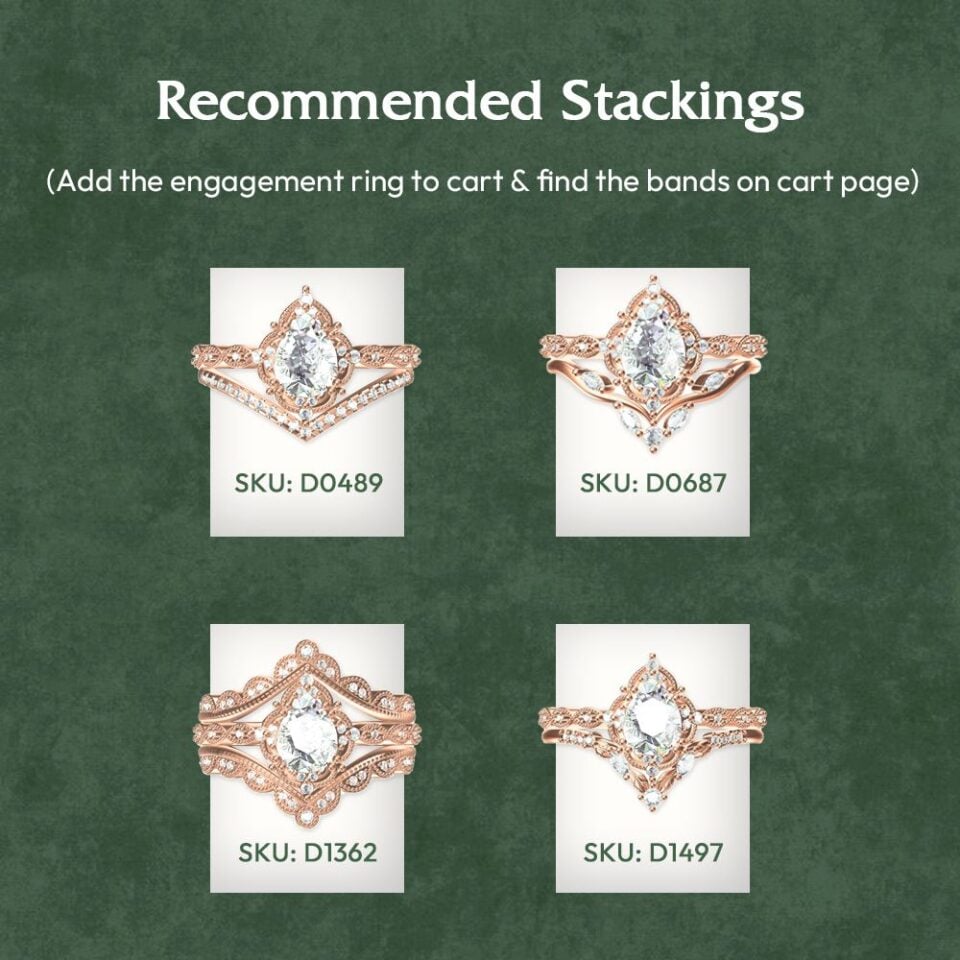 recommended stacking for D0604PE6 RG MOISSANITE