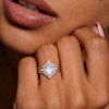 Oval Cut Moonstone 3 Pieces Engagement Ring Set
