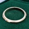 Yellow Gold Moissanite Antique Bead Wedding Band