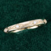 Yellow Gold Moissanite Antique Bead Wedding Band
