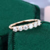 Brilliant Round Cut Moissanite Twisted Band Cable Stacking Ring