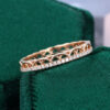 Crown Moissanite Ring Scallop Lace Design Full Eternity Band Gift For Lady