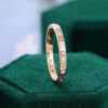 Flush Set Moissanite Textured Stacking Ring Etenity Band