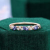 Marquise Cut Birthstone Ring For Women Half Eternity Band