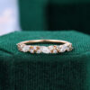 Marquise Cut Birthstone Ring For Women Half Eternity Band