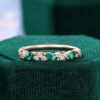 Marquise Cut Birthstone Ring For Women Half Eternity Band