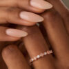 Moissanite Cherry Blossom Stacking Ring For Her (2)