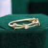 Natural Inspired Twig Ring with Diamond Accents Gift For Women