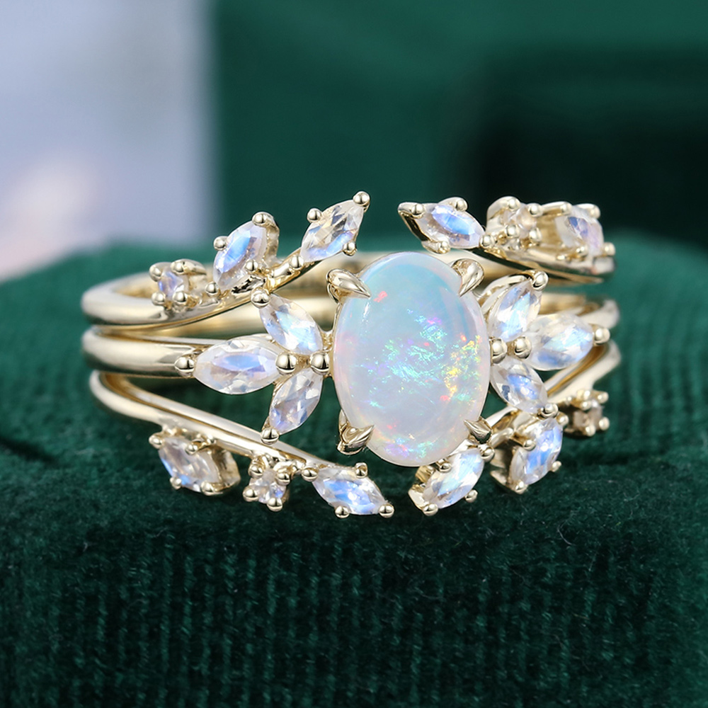 Opal Wedding Ring Set 60 Photos Astyledwedding