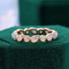 Psychedelic Bezel Pear & Round Opal Ring Gift For Girls