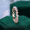 Psychedelic Bezel Pear & Round Opal Ring Gift For Girls