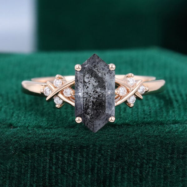 Ladies' 10k Yellow Gold Diamond-Accented Double X Criss-Cross Cocktail Ring – Size 11.75, 6 Natural Diamonds, Gift Packaging