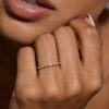 Marquise Cut Moissanite Wedding Ring Eternity Wedding Band (3)