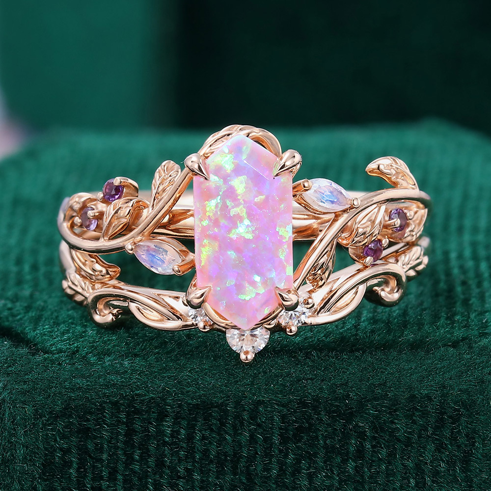 FashionistaTouch Faux Hibiscus Opal Kameleon Charm - Hot Pink Resin For Jewelry
